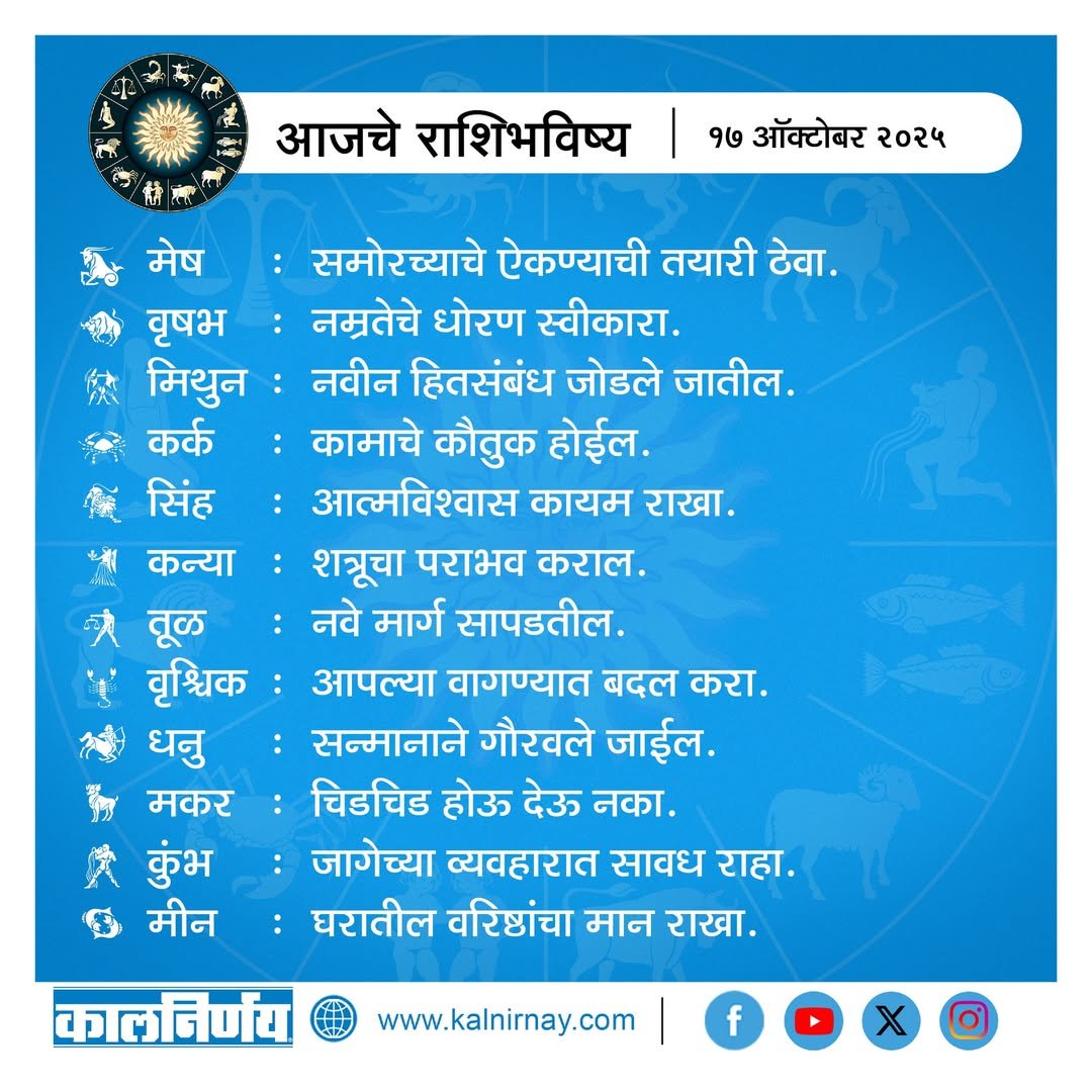 Kalnirnay 2025 today horoscope Kalnirnay 2025 today horoscope