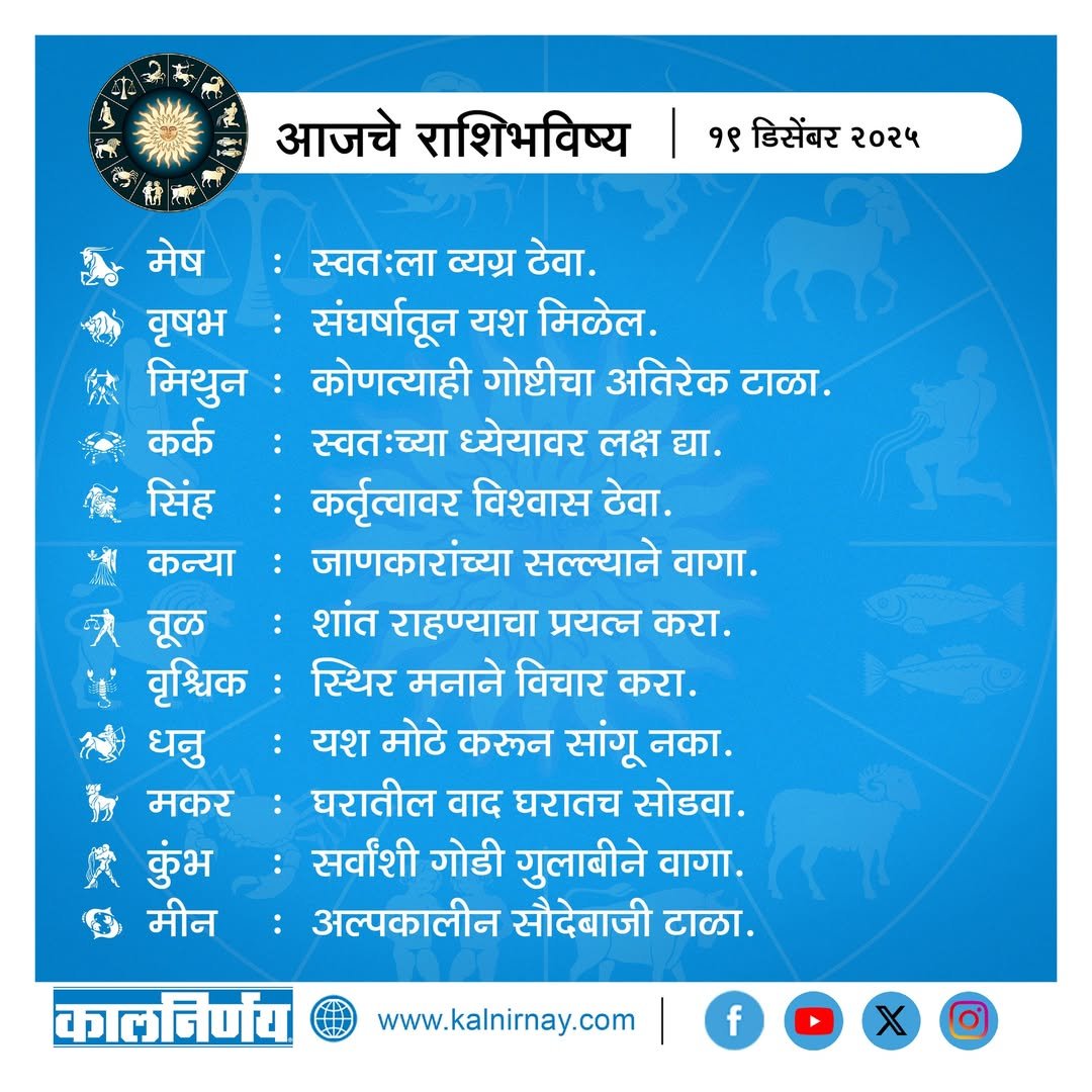 Kalnirnay 2026 today horoscope Kalnirnay 2026 today horoscope