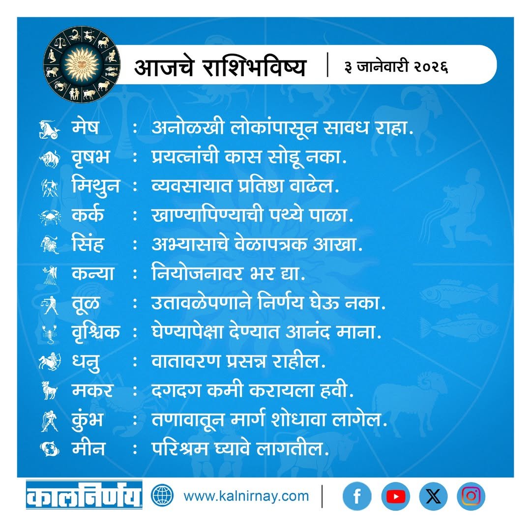 Kalnirnay 2026 today horoscope Kalnirnay 2026 today horoscope